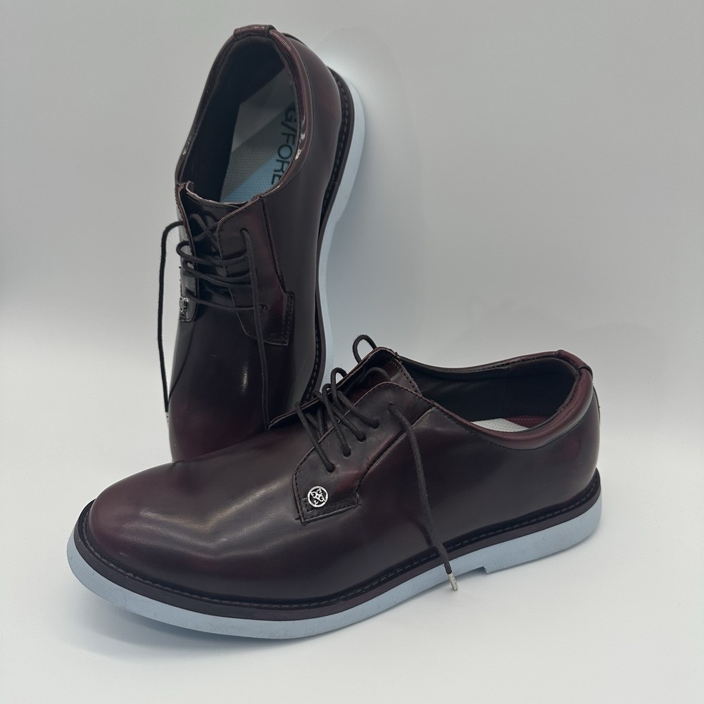 G/FORE‎ Gallivanter Golf Shoes Sz 9 Cordovan Burnished Leather SM142-525GLVT EUC